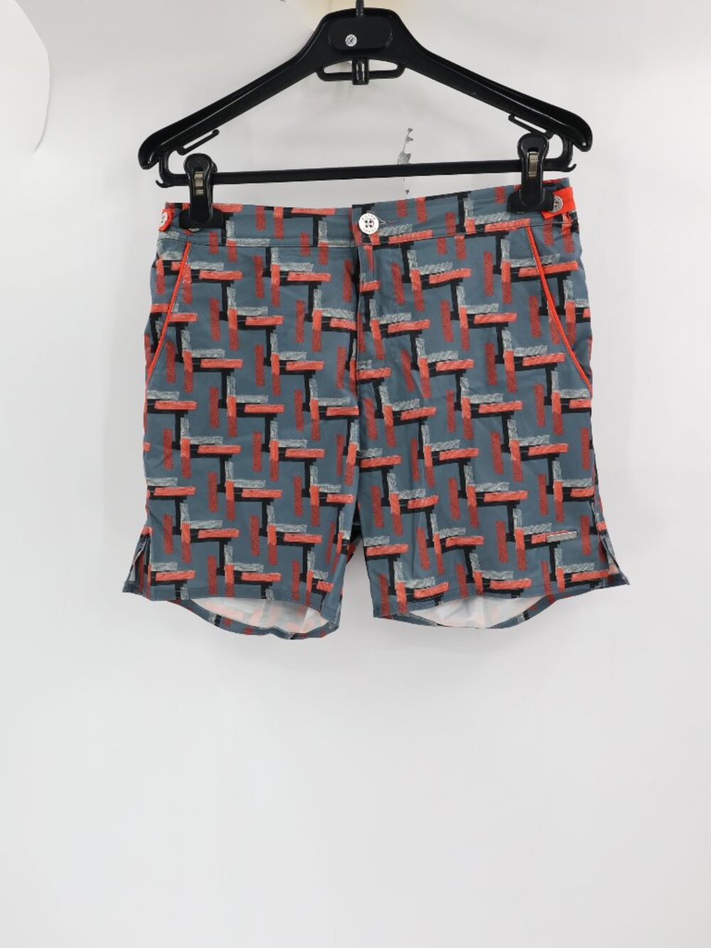 Parke & Ronen Swim Trunks Mens 30 6" Mesh Lined Geometric Print Beach shorts